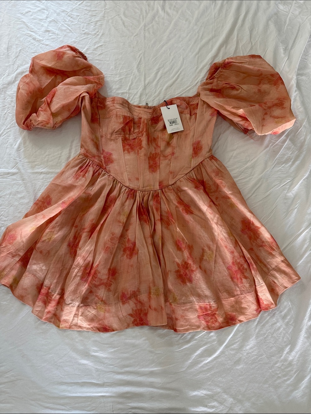 Bardot Kiah Corset Mini Dress - Orange Floral